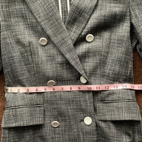 Escada blazer plaid, black & ivory, size 34 - Picture 13 of 15